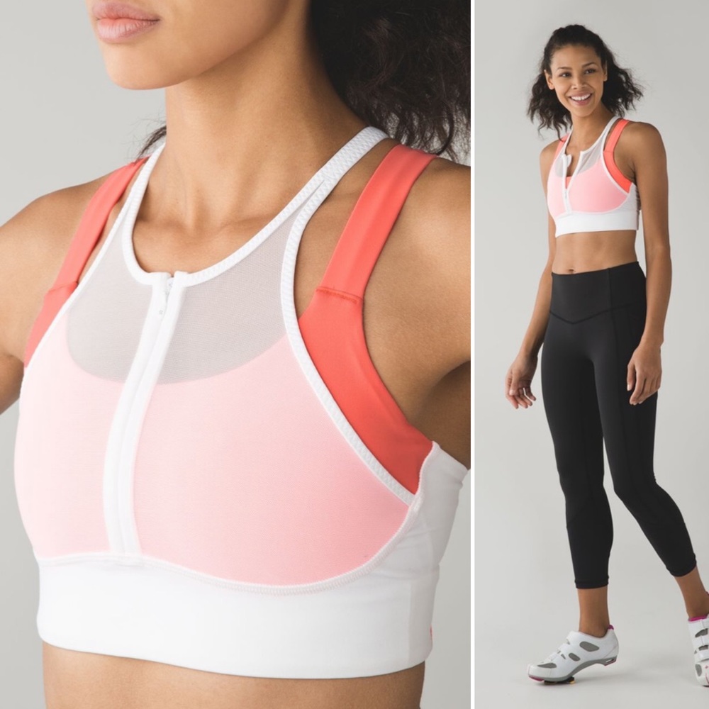 Lululemon Ready Set Sweat Bra White Light Flare 4 - Picture 5 of 8